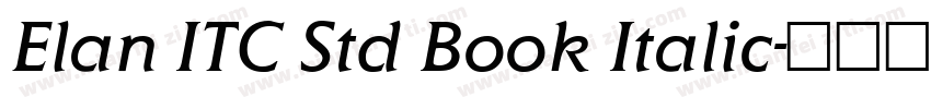 Elan ITC Std Book Italic字体转换